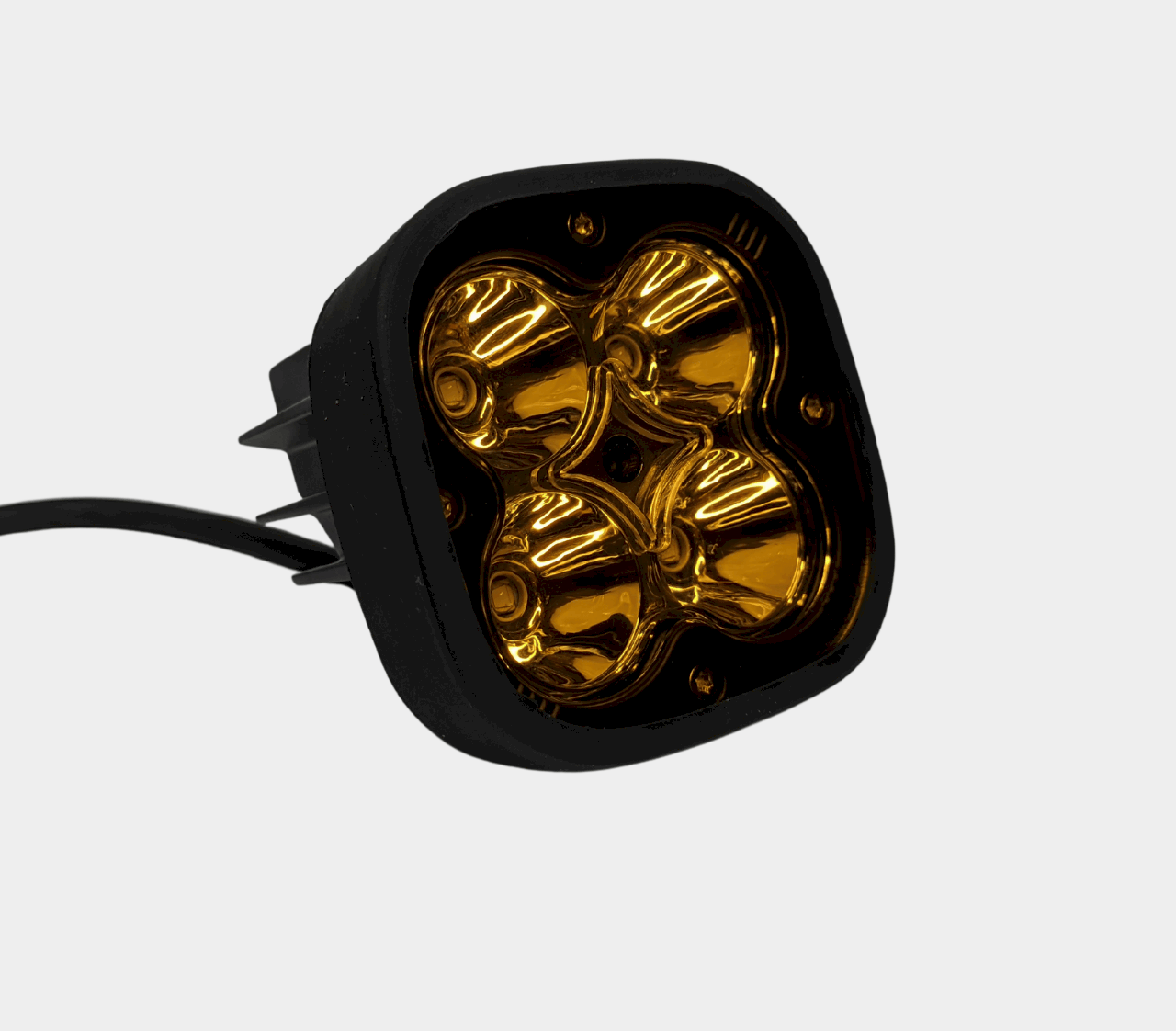 HJG Original 4 LED 60W*2 Fog Light Auxiliary Light For All Motorcycles With Yellow Filter Cap