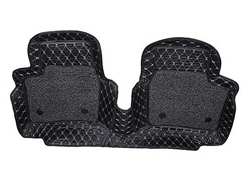 7D Leather Grass Mat Custom Fitted Car Mats Compatible with Honda Amaze 2018 Black