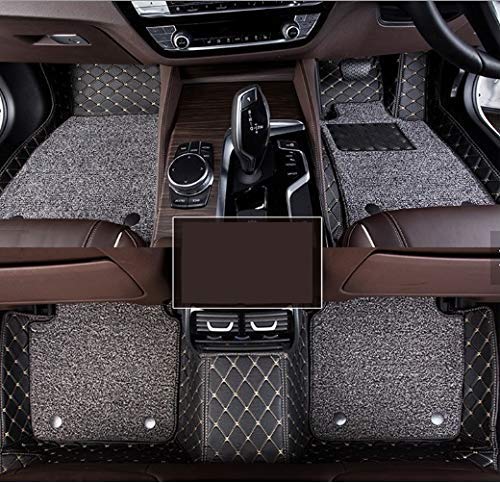 7D Leather Grass Mat Custom Fitted Car Mats Compatible with Mahindra XUV 300 Black