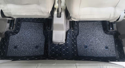 7D Leather Grass Mat Custom Fitted Car Mats Compatible with Mahindra XUV 300 Black