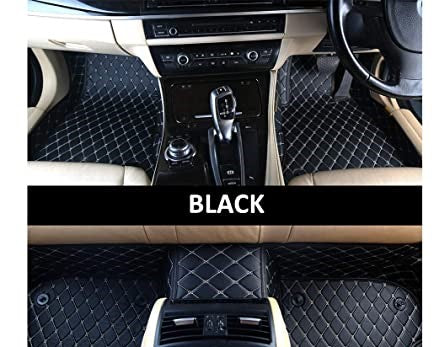 7D Leather Grass Mat Custom Fitted Car Mats Compatible with NEXON 2017-22 Black