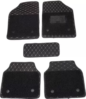 Anti Slip 7D Leather Grass Car Mat, Universal 7D Grass Mat For All Cars, Perfect Fit Set of 5