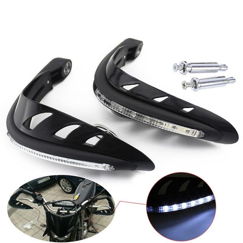 Universal Hand Guard Protector with LED Indicator Light, Knuckle Guards for Motorcycle with Mounting Kit (Pack of 2)