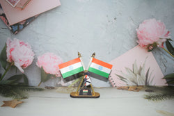 Indian Flag Amar Jawan Double Sided Wind Car Dashboard Flag