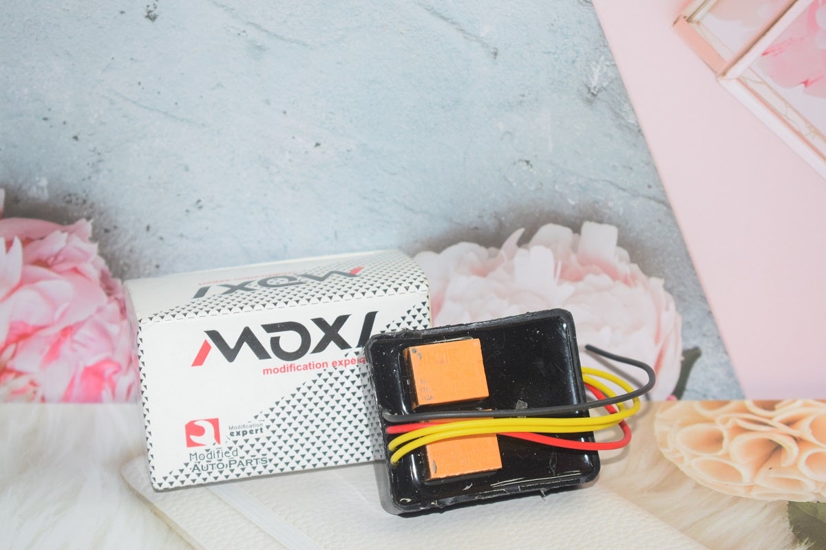 MOXI Waterproof Universal 16 Pattern Bike Hazard Flasher for LED & Bulb Indicators with Switch