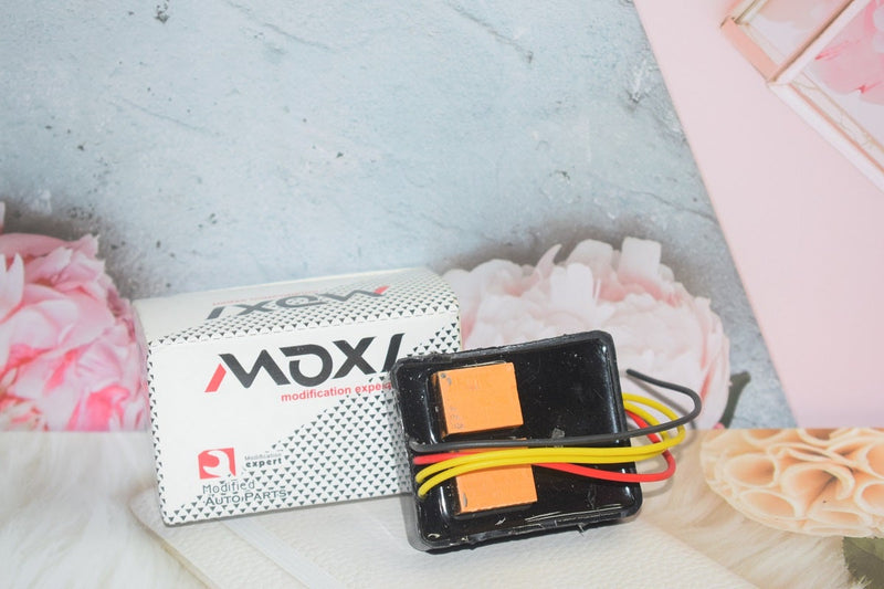 MOXI Waterproof Universal 16 Pattern Bike Hazard Flasher for LED & Bulb Indicators with Switch