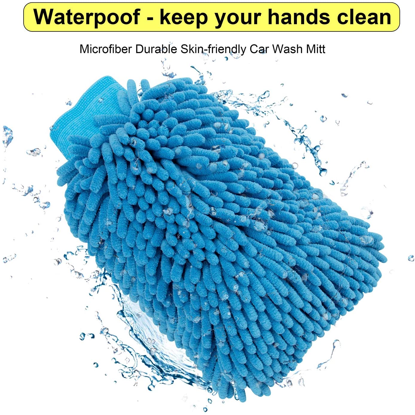 Large Size Microfiber Car Washing Gloves