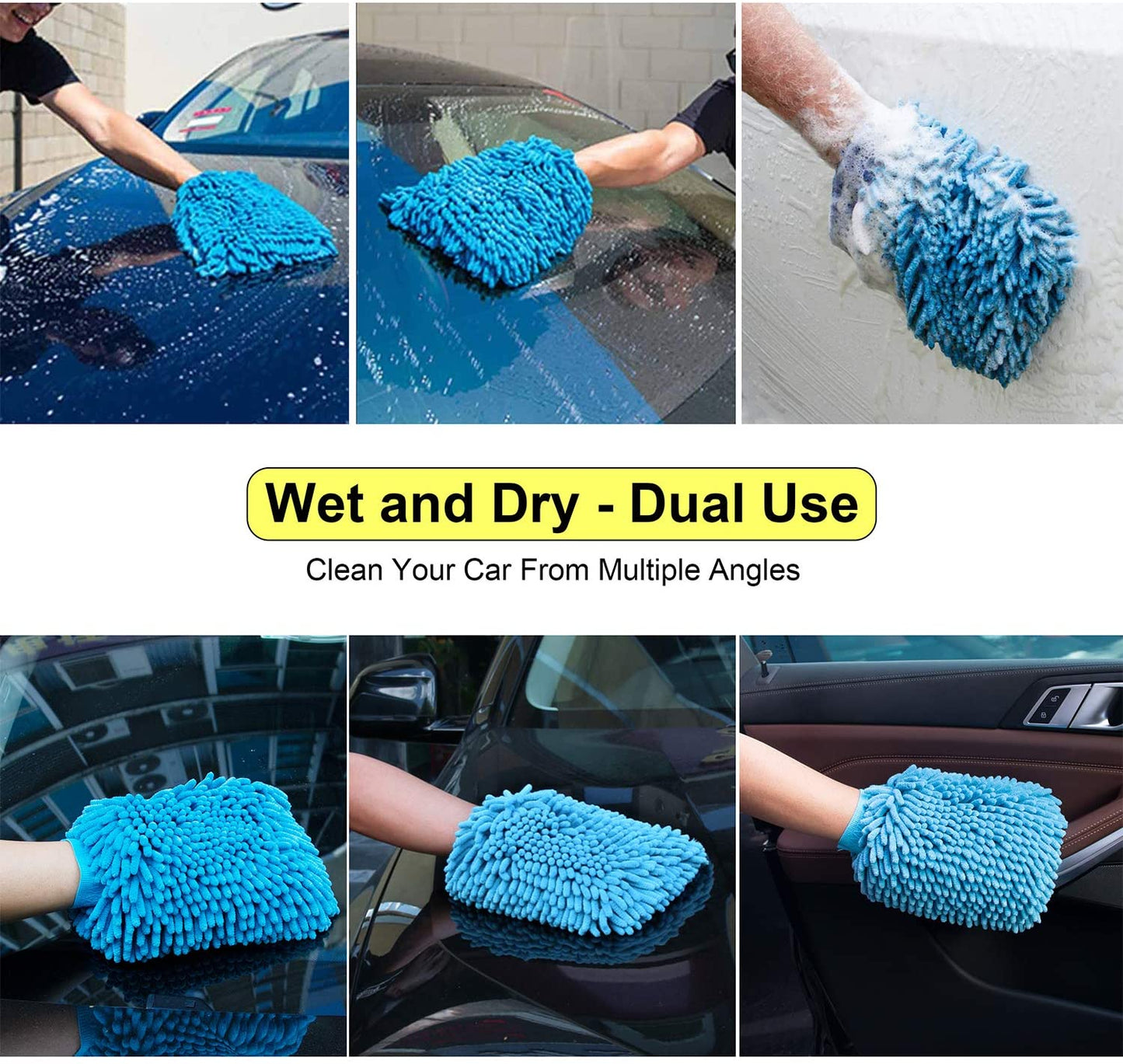 Large Size Microfiber Car Washing Gloves