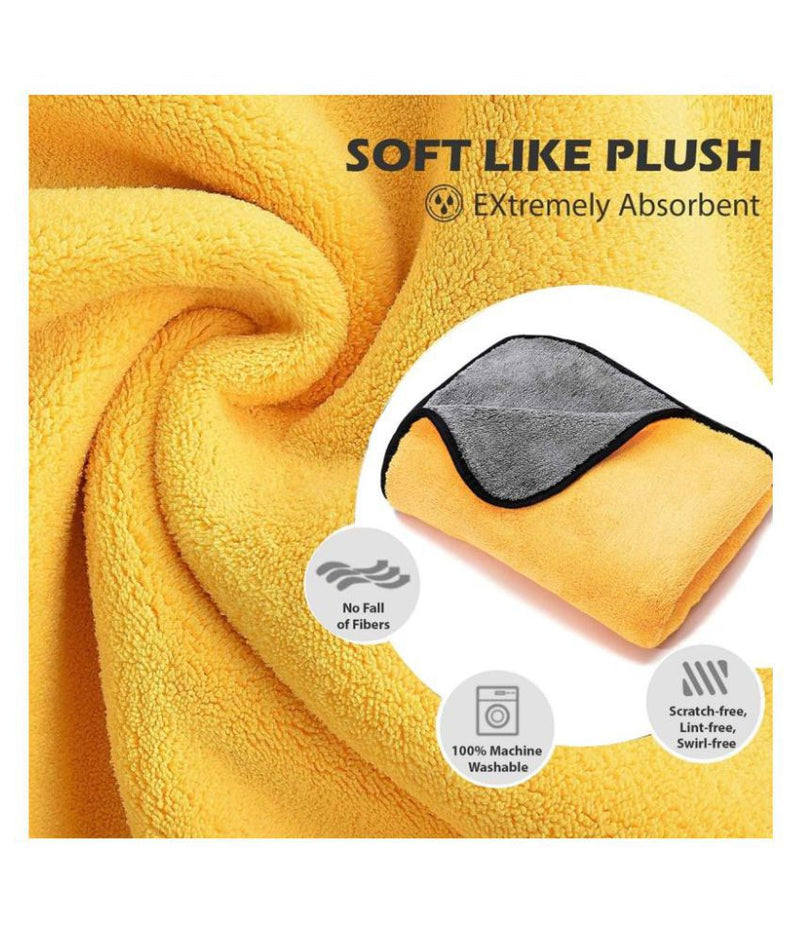 Microfiber Cloth for Car Cleaning and Detailing | Dual Sided, Extra Thick Plush Microfiber Towel Lint-free, 400 GSM, 40cm x 40cm
