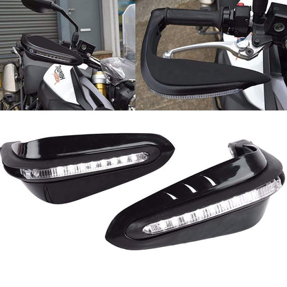 Universal Hand Guard Protector with LED Indicator Light, Knuckle Guards for Motorcycle with Mounting Kit (Pack of 2)