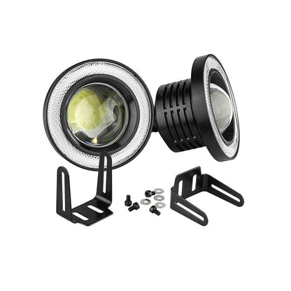 Angel Eye Original Universal Car Fog Lamp Full Metal with DRL Set of 2 Pcs