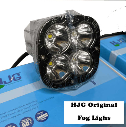 HJG Original 4 LED 60W*2 Fog Light Auxiliary Light For All Motorcycles With Yellow Filter Cap