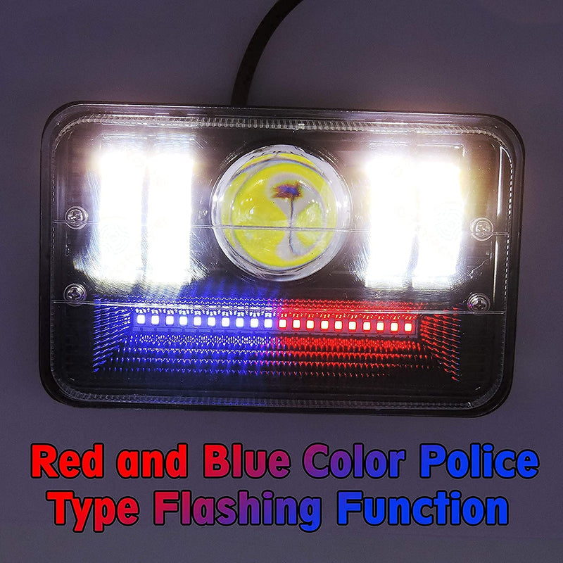 Original LED Projector Hi/Low Beam Headlight with Multi Red, Blue Pattern and White Flashing For Hero Splendor Plus, Splendor Pro, Splendor