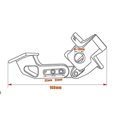 Motorcycle Bike CNC Adjustable Angle License Number Plate Frame Holder Tail Tidy (Black with Light)